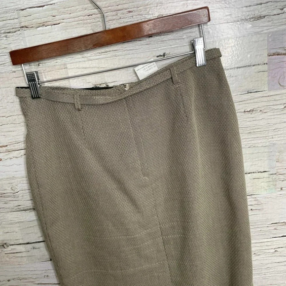 Vintage savannah button up belt cream skirt 9 - Picture 10 of 11